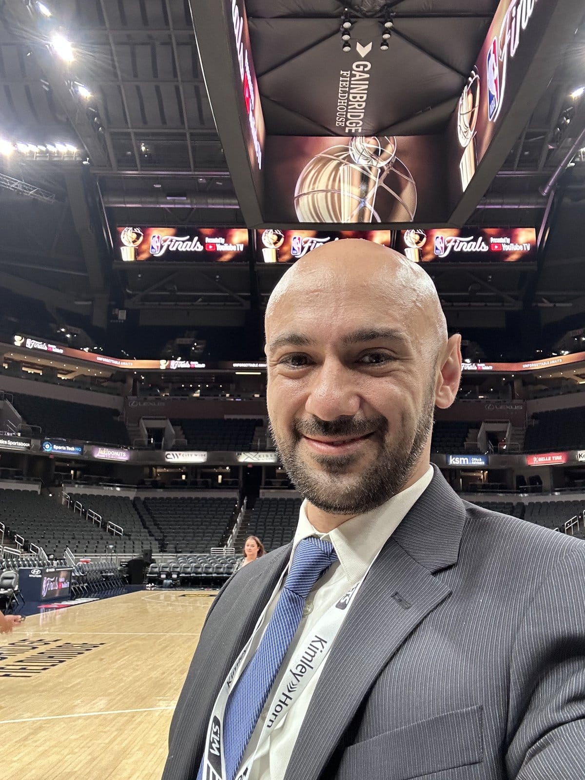 Sami at the Indiana Pacers arena in Indianapolis